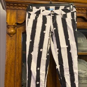 Striped Skinny Jeans